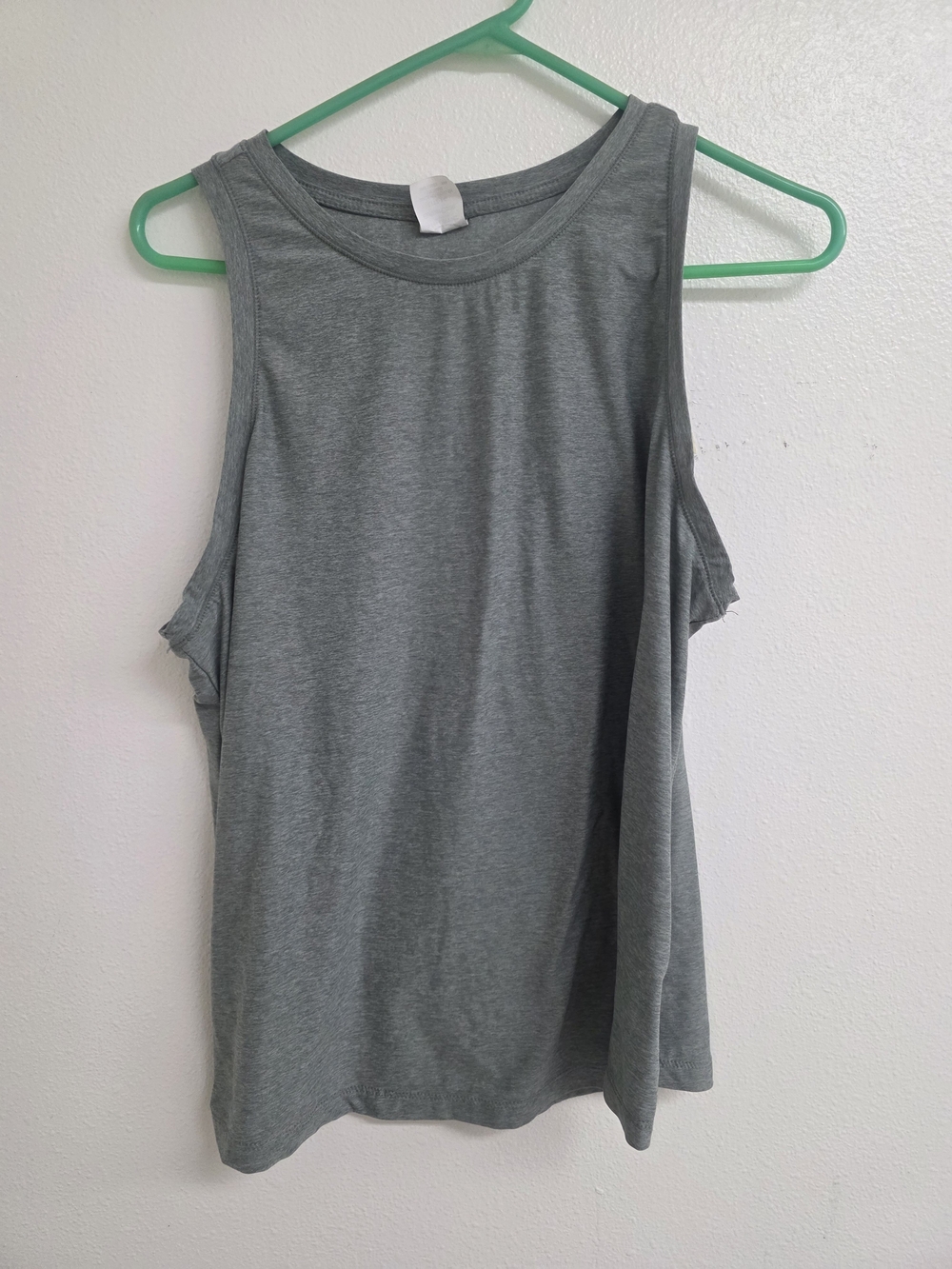 Athletic Works Gray Scoop Neck Tank Top (0691)